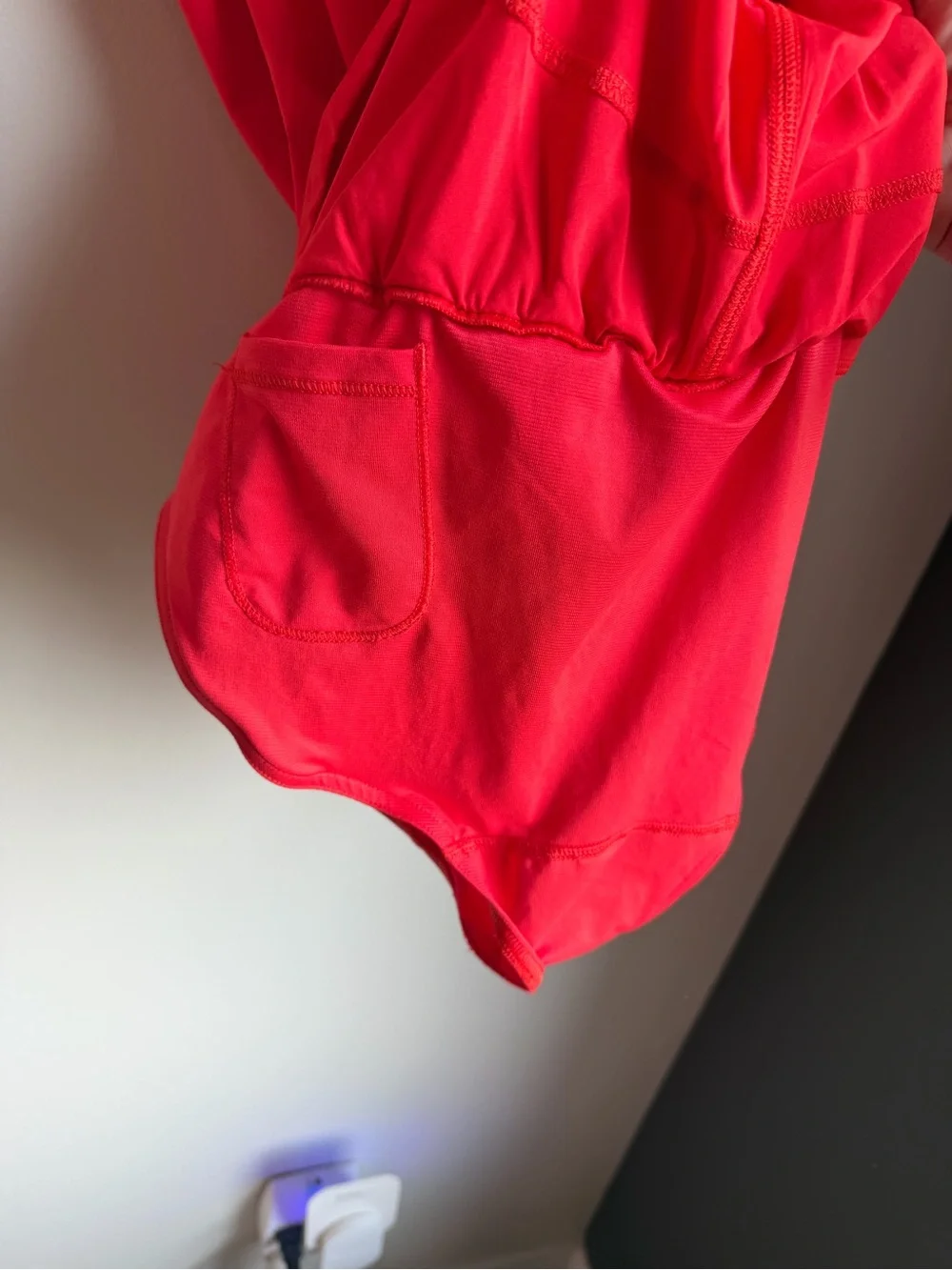 lululemon Speedy Runsie Performance Romper Red coral